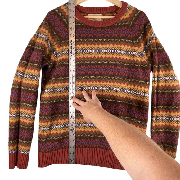 VTG O'Hanlon Mills Sweater Knit LambsWool Blend FairIsle Multi MENS SIZE LARGE - Picture 3 of 9